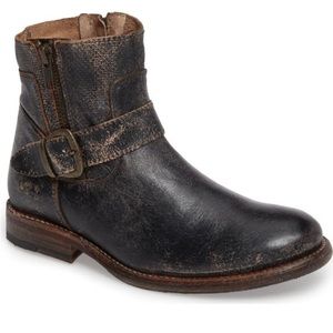 Women's Black Bed STU Leather Ankle Boots